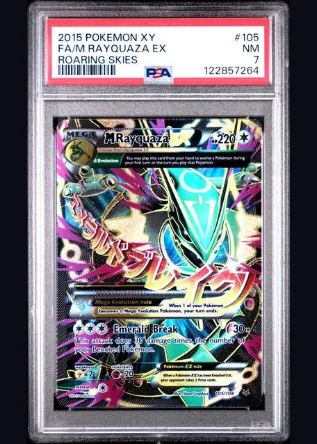 M Rayquaza EX Roaring Skies PSA 7